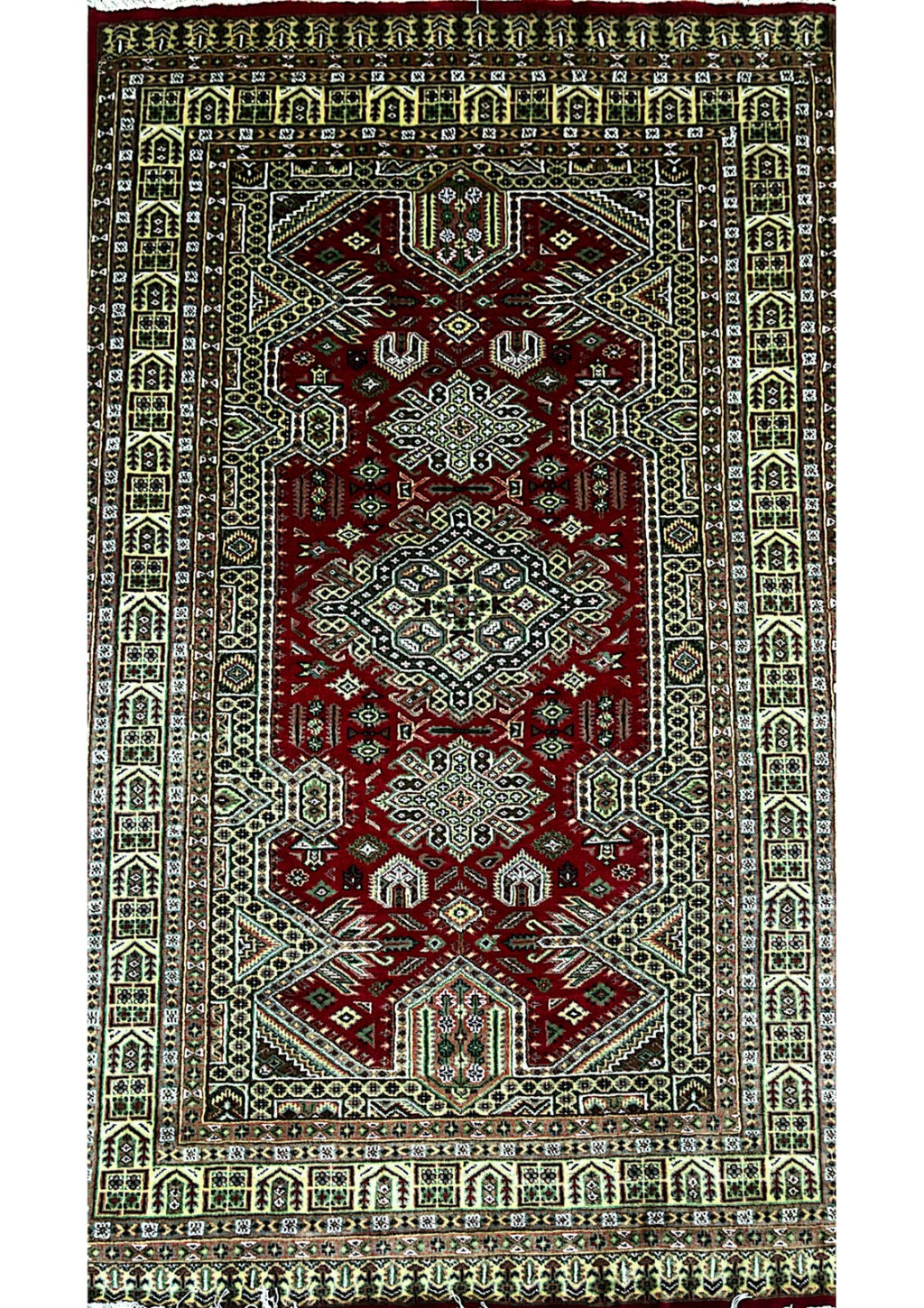 Handmade Silk Touch Carpet | Kufic Qazi Design | 8x5 Feet