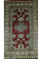 Handmade Silk Touch Carpet | Kufic Qazi Design | 8x5 Feet