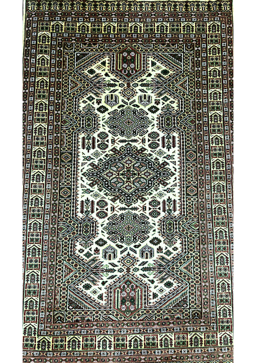 Handmade Light Gold Silk Touch Kuf Qazi Design Rug (Size 8x5)