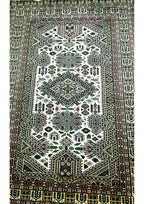 Handmade Light Gold Silk Touch Kuf Qazi Design Rug (Size 8x5)