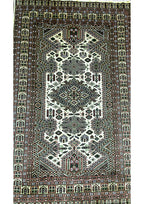 Handmade Light Gold Silk Touch Kuf Qazi Design Rug (Size 8x5)