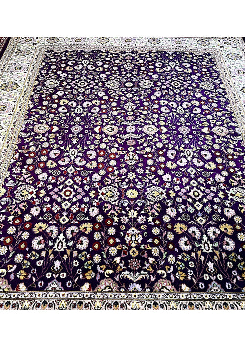 Handmade Burgundy / Falsa Solid Tone Rug | Quality 13x13 (Size 8x10 ft)